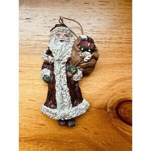 Vintage Christmas Ornament Santa Noel St‎ Nicholas With A Bag Of Toys